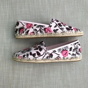 Coach Pink Floral Espadrille Flats